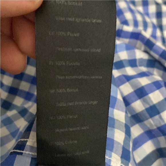 Barbour Short Sleeve Cotton Plaid Button Down Size M - Picture 9 of 13